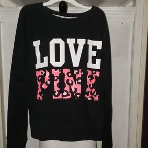 PINK L Black sweater